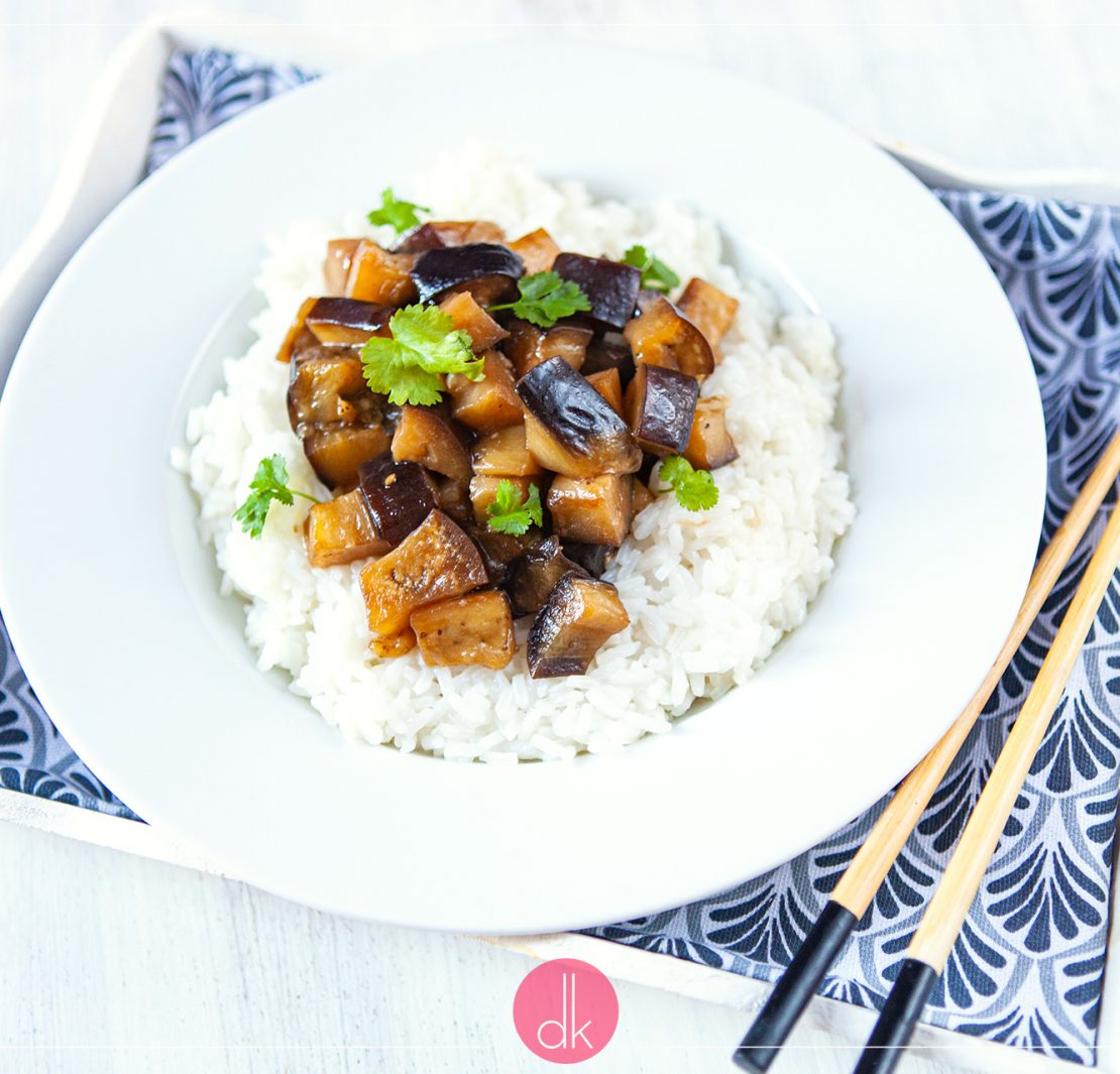 Bakłażan smażony z czosnkiem