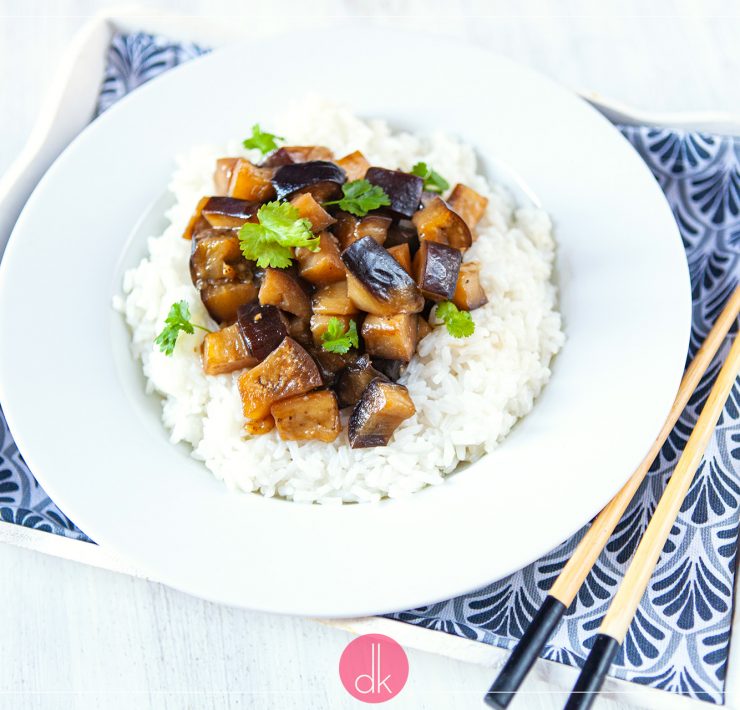 Bakłażan smażony z czosnkiem