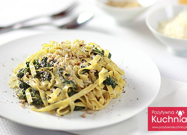 Makaron ze szpinakiem