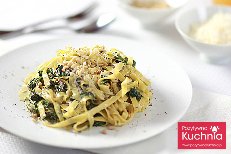 Makaron ze szpinakiem