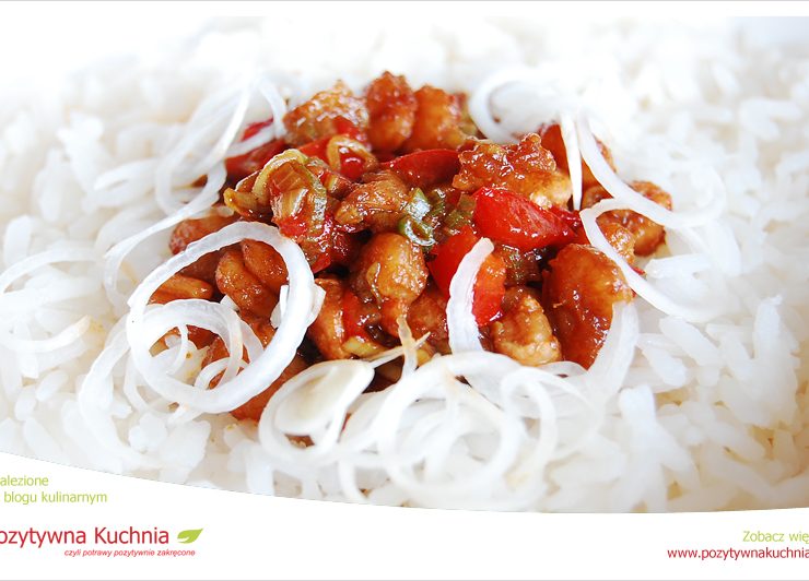 Smażone krewetki z porem