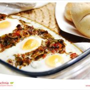 Zapiekanka jajeczna z grzybami