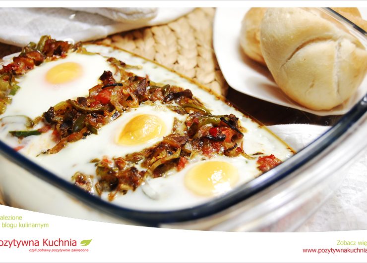 Zapiekanka jajeczna z grzybami