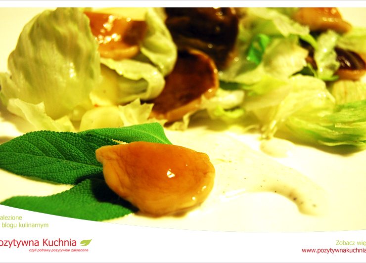 Sałatka z selera z marynowanymi grzybkami