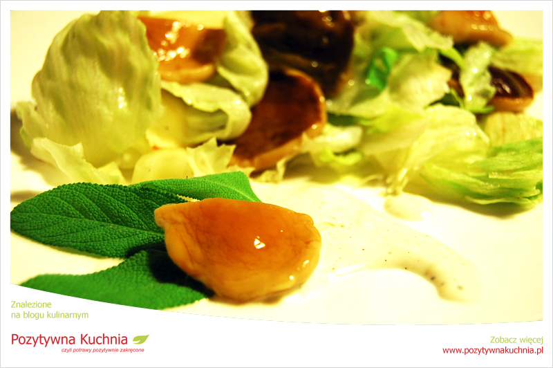 Sałatka z selera z marynowanymi grzybkami