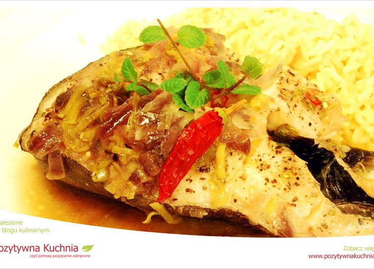 Halibut z sosem miętowym