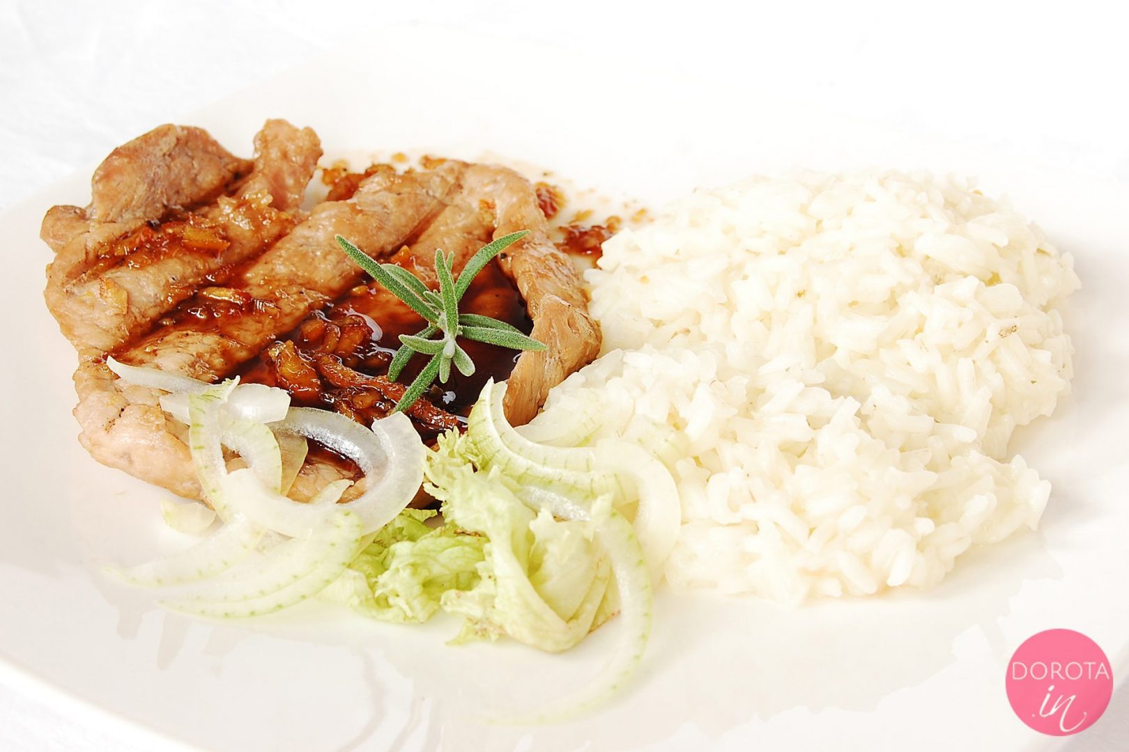 Grillowany schab w glazurze pomarańczowej