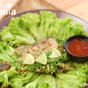 Smażona flądra na chrupko w sosie pieprzowo-kolendrowym