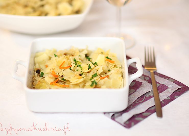 Wigilijne łazanki z kapustą i grzybami