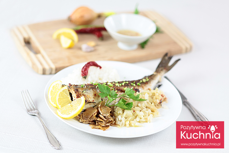 Cały dorsz grillowany na ostro