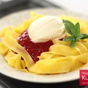 Makaron z truskawkami