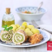 Roladki z kurczaka z bobem