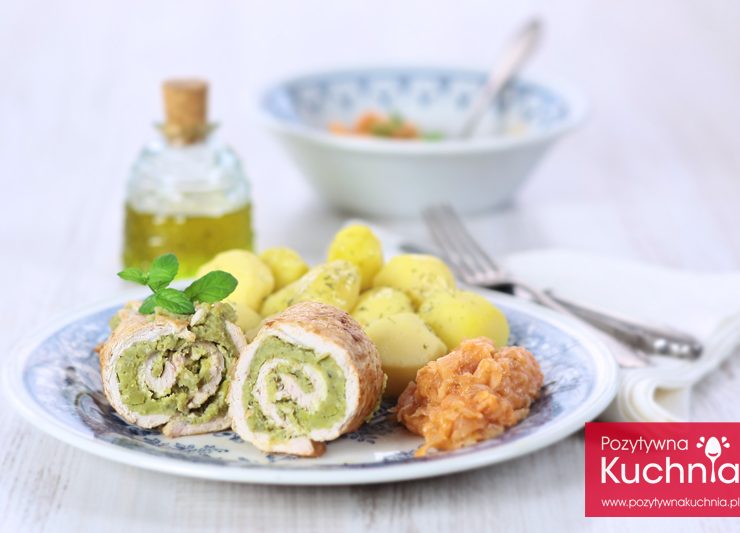 Roladki z kurczaka z bobem