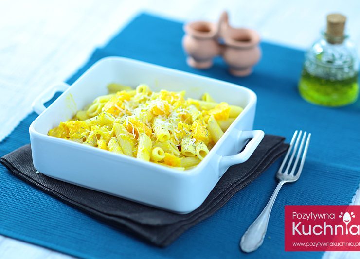 Makaron penne z dynią