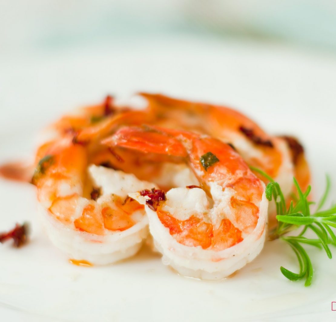 Smażone krewetki na maśle