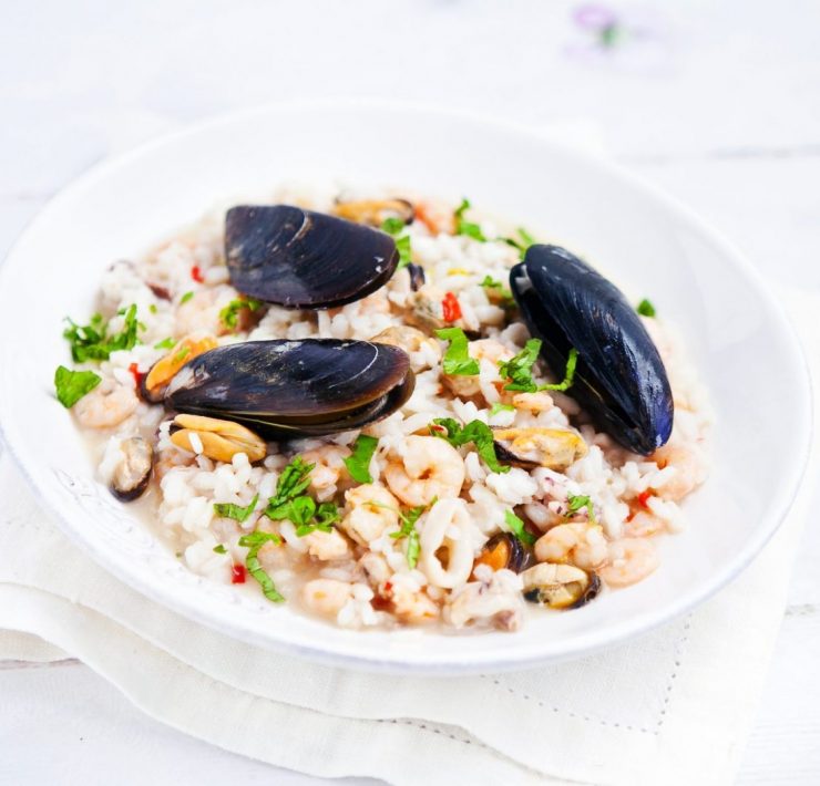 Risotto z owocami morza