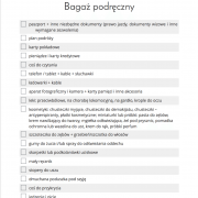 Bagaż podręczny do samolotu - lista