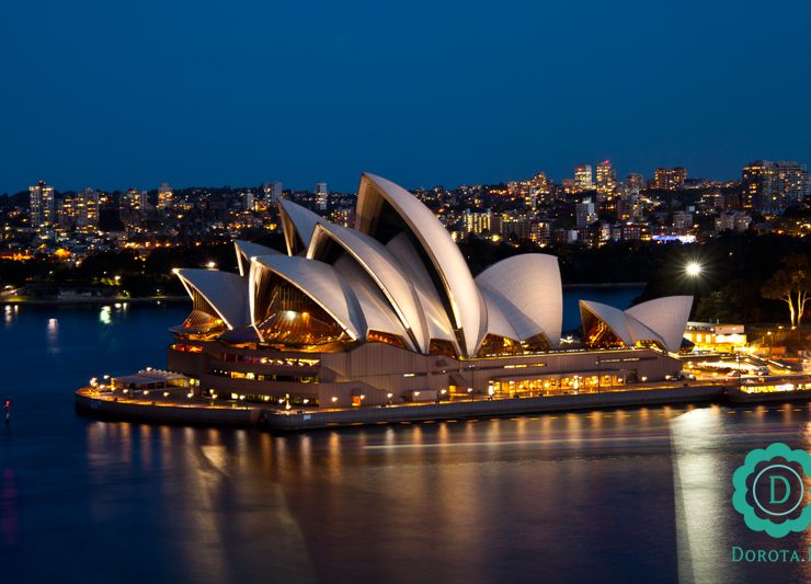 Opera w Sydney nocą