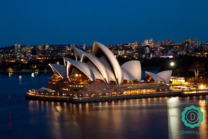 Opera w Sydney nocą