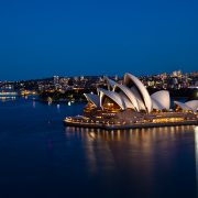 Opera w Sydney nocą