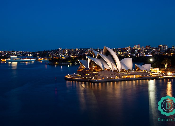 Opera w Sydney nocą