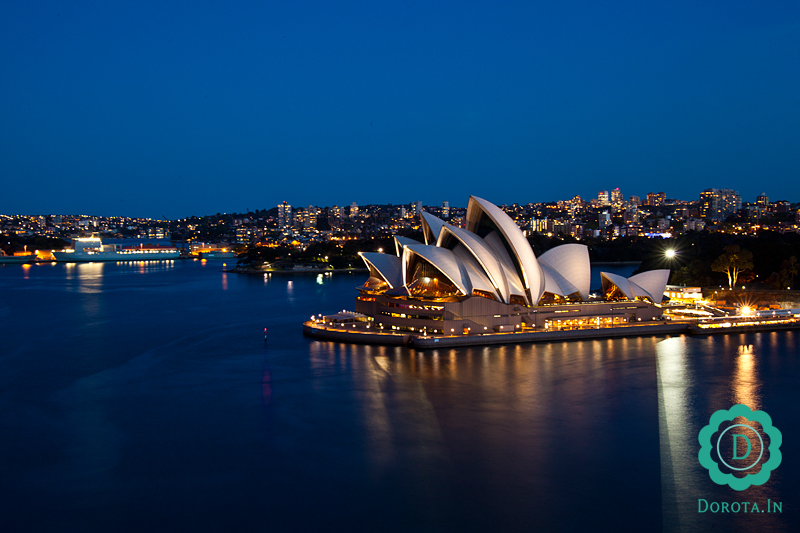Opera w Sydney nocą