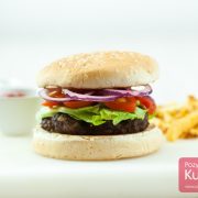 Burger z frytkami