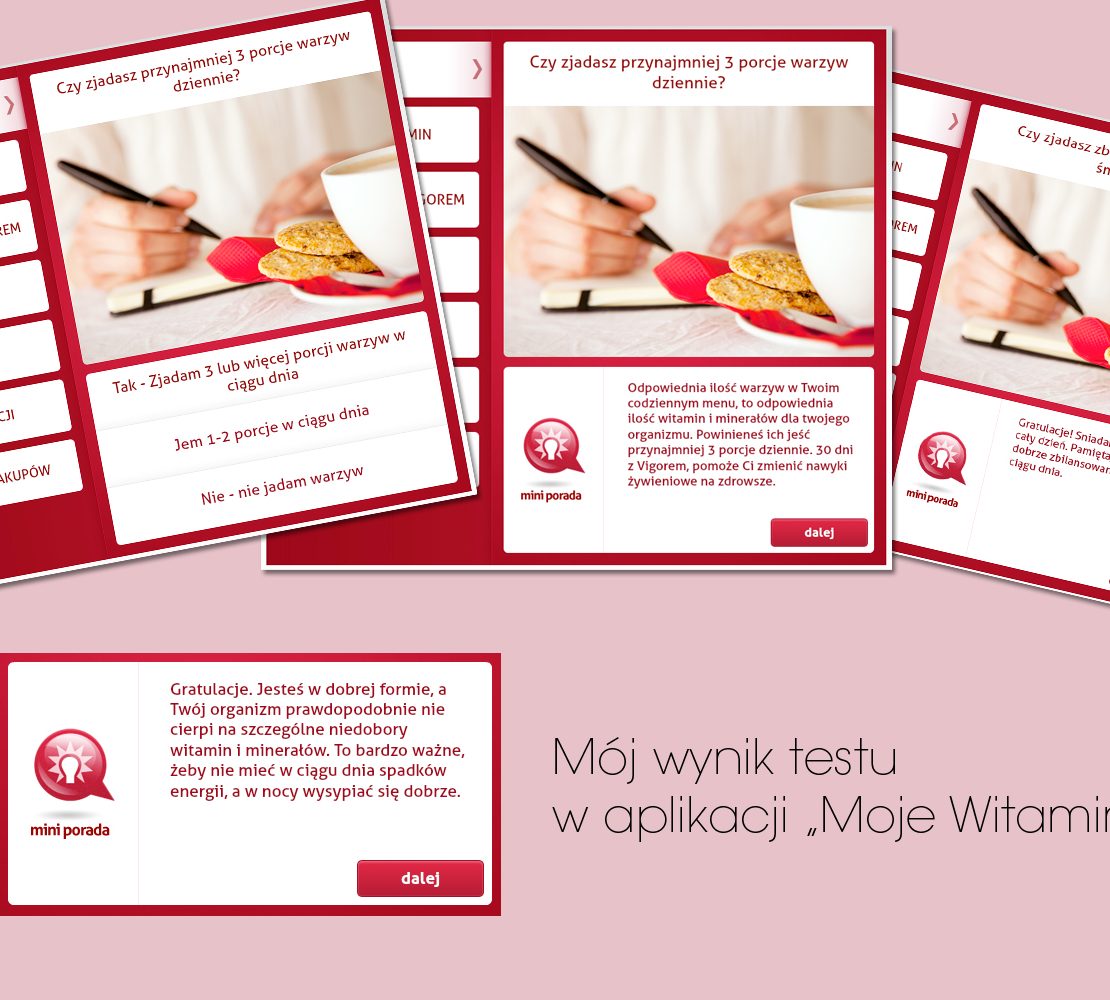 Aplikacja „Moje Witaminy” - wynik testu