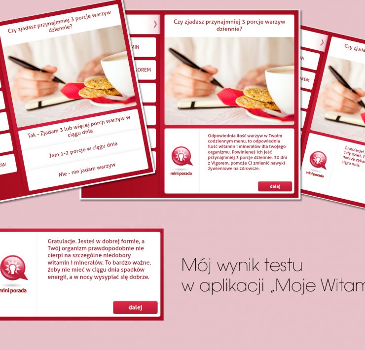 Aplikacja „Moje Witaminy” - wynik testu