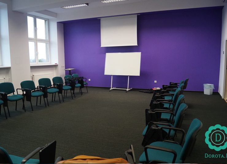 Sala szkoleniowa - z dobrym tłem do filmowania :)
