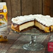 Sernik z powidłami na spodzie brownie