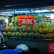 Duriany - stoisko w Tajlandii