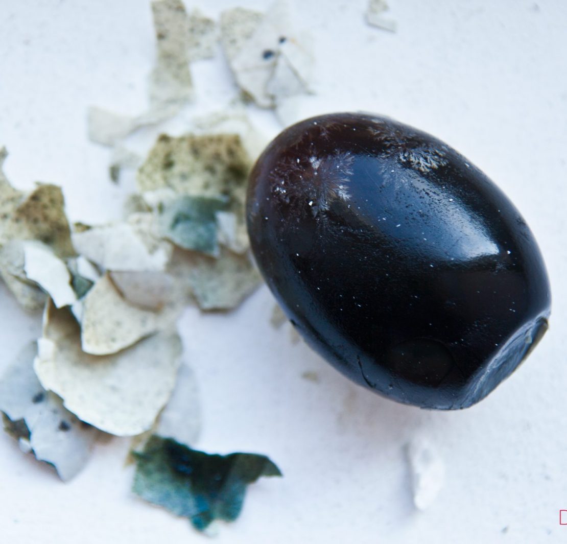 Stuletnie jajko chińskie - po obraniu