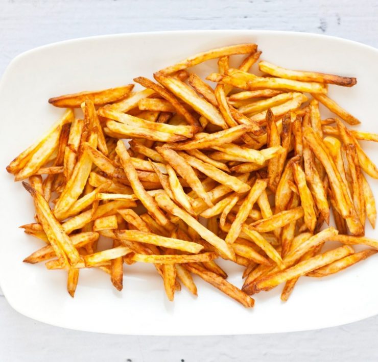 Frytki smażone w dwóch zakresach temperatur