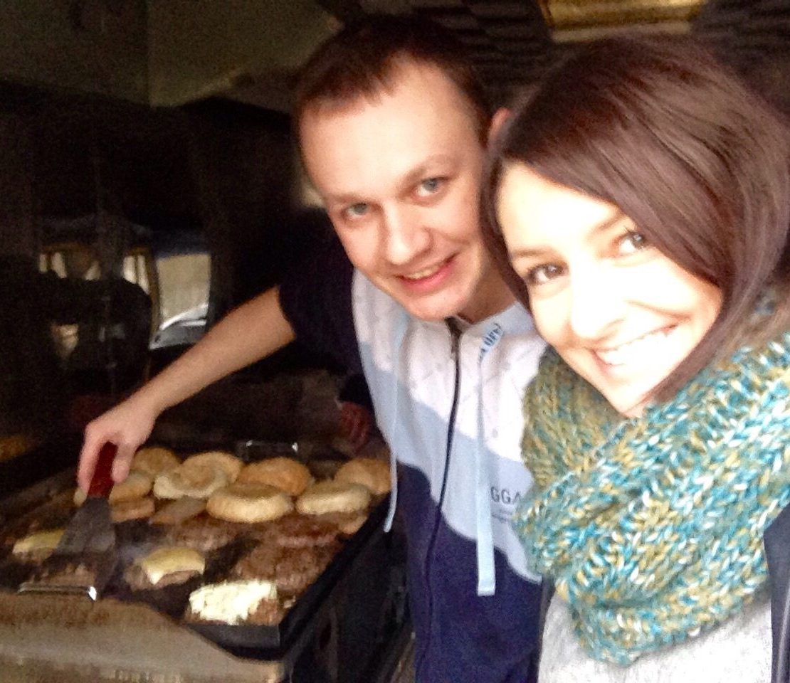 Paweł z Byczego Burgera i ja :)