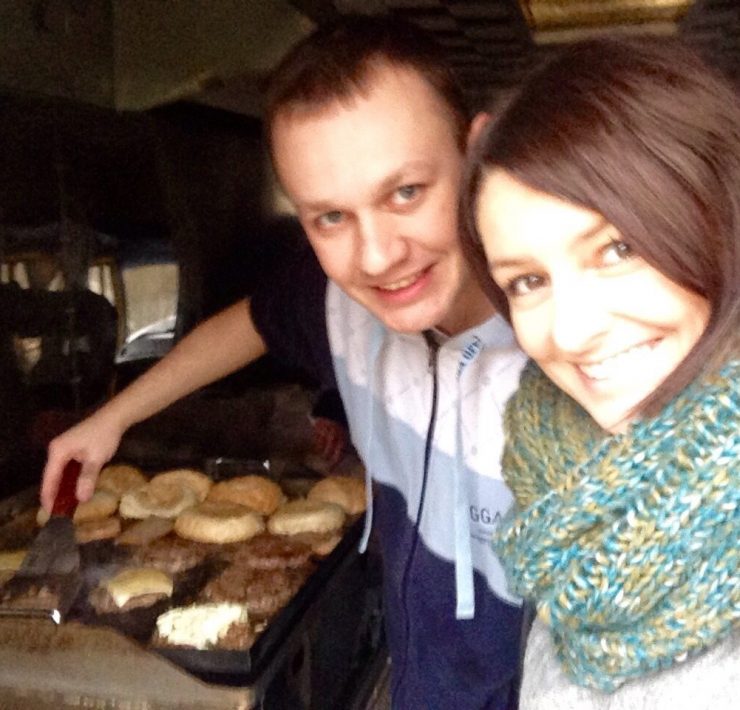 Paweł z Byczego Burgera i ja :)