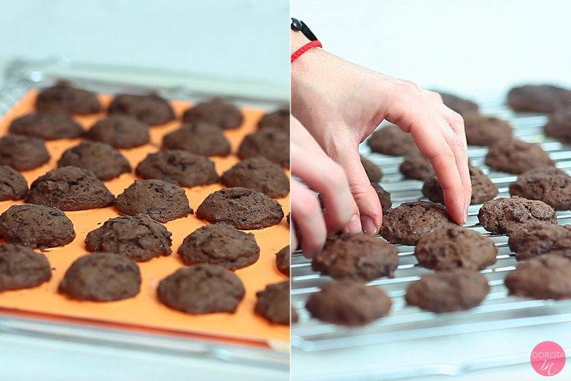 Ciasteczka czekoladowe - przepis - krok 7