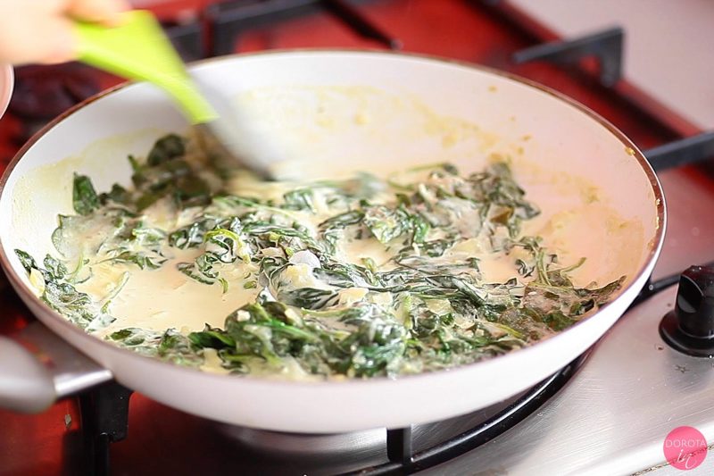 Łosoś ze szpinakiem - krok 4