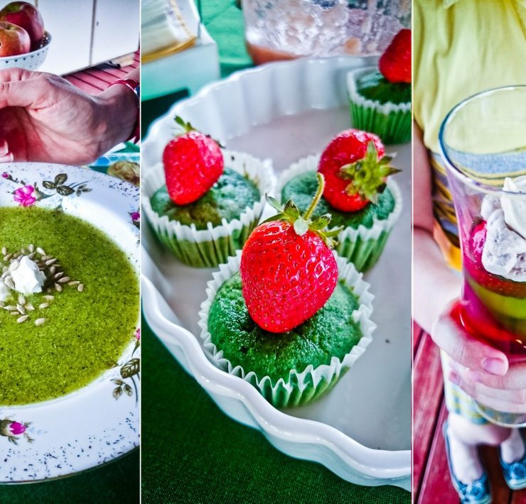 Zielone przysmaki: zupa brokułowa, babeczki cukiniowe i galaretka z owocami