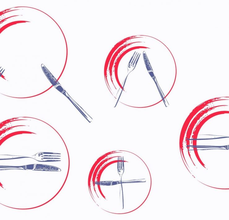 Jak ułożyć sztućce na talerzu