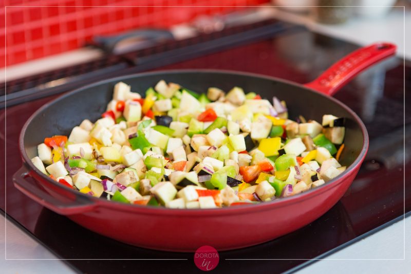 Makaron z warzywami - przepis - krok 3