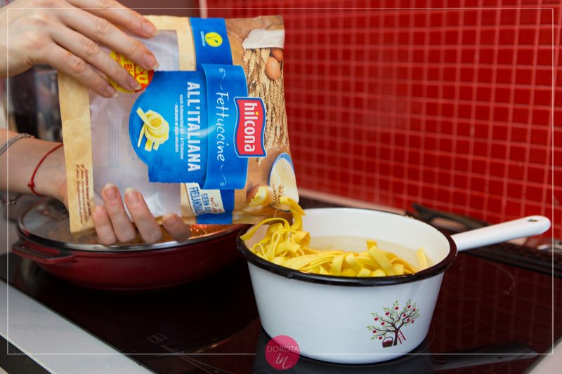 Makaron z warzywami - przepis - krok 5