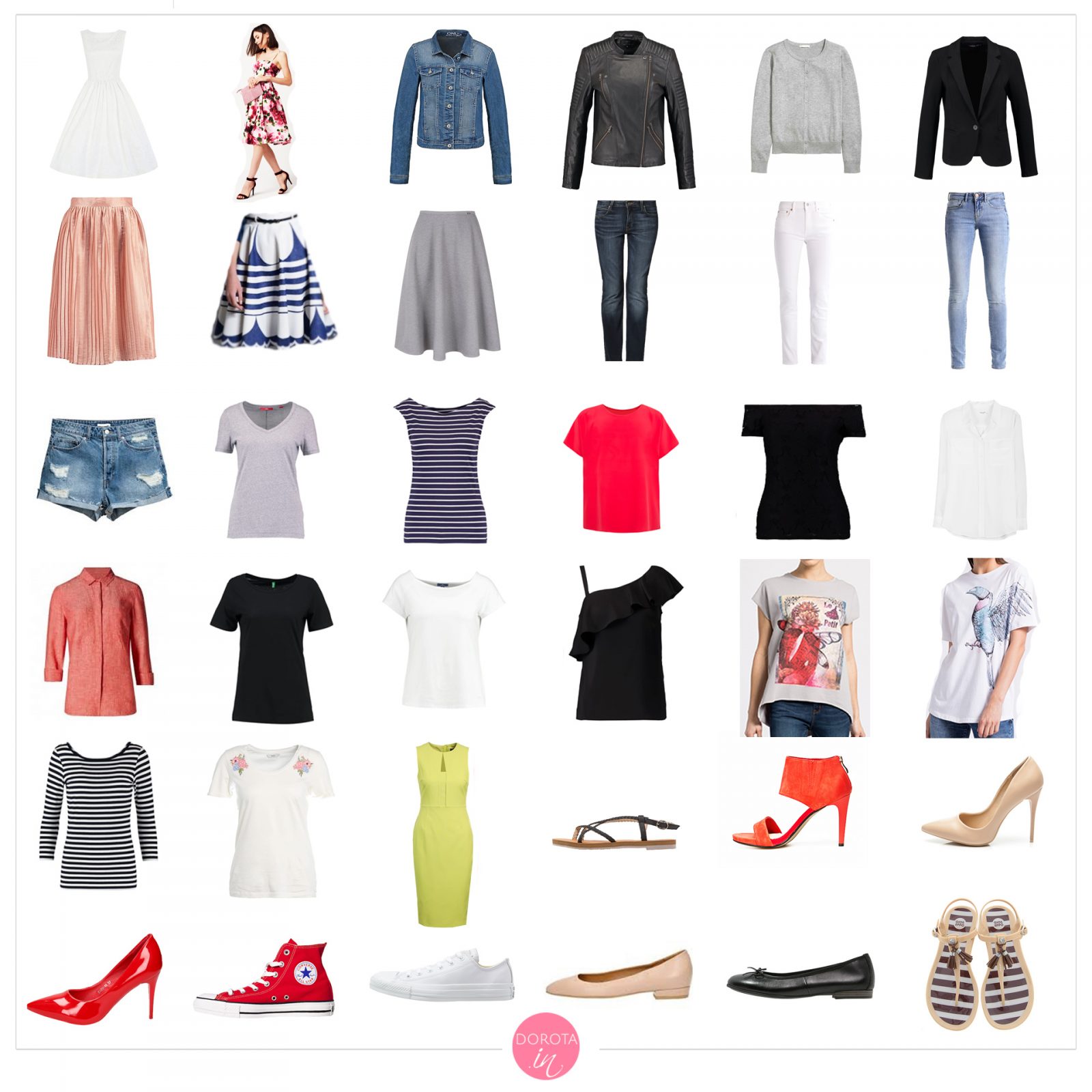 Garderoba kapsułowa na lato - letnia szafa minimalna