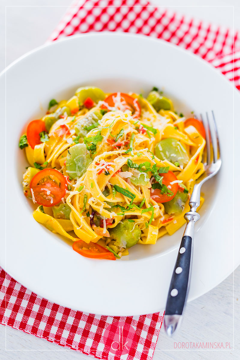 Makaron z bobem - przepis