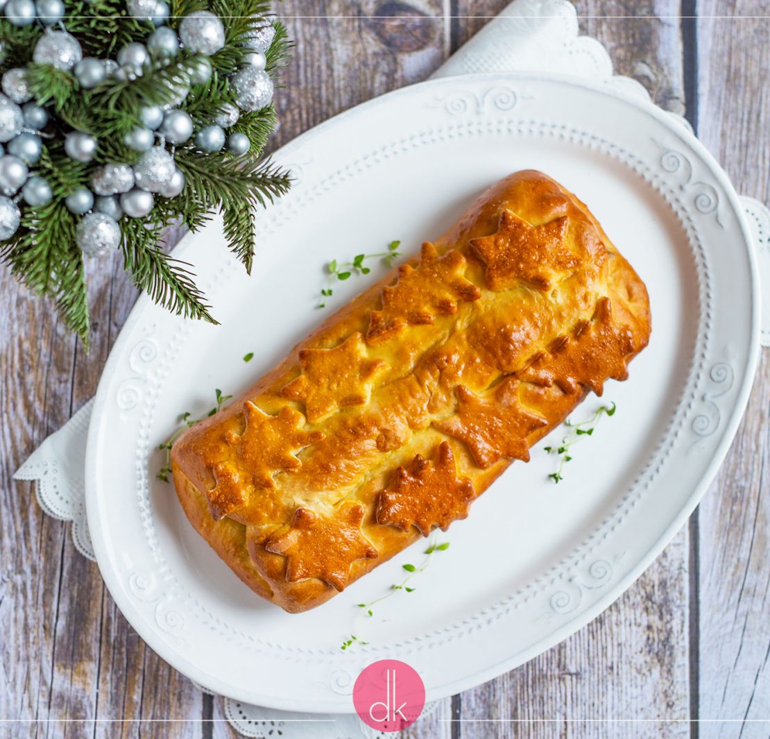 Kulebiak z kapustą i grzybami