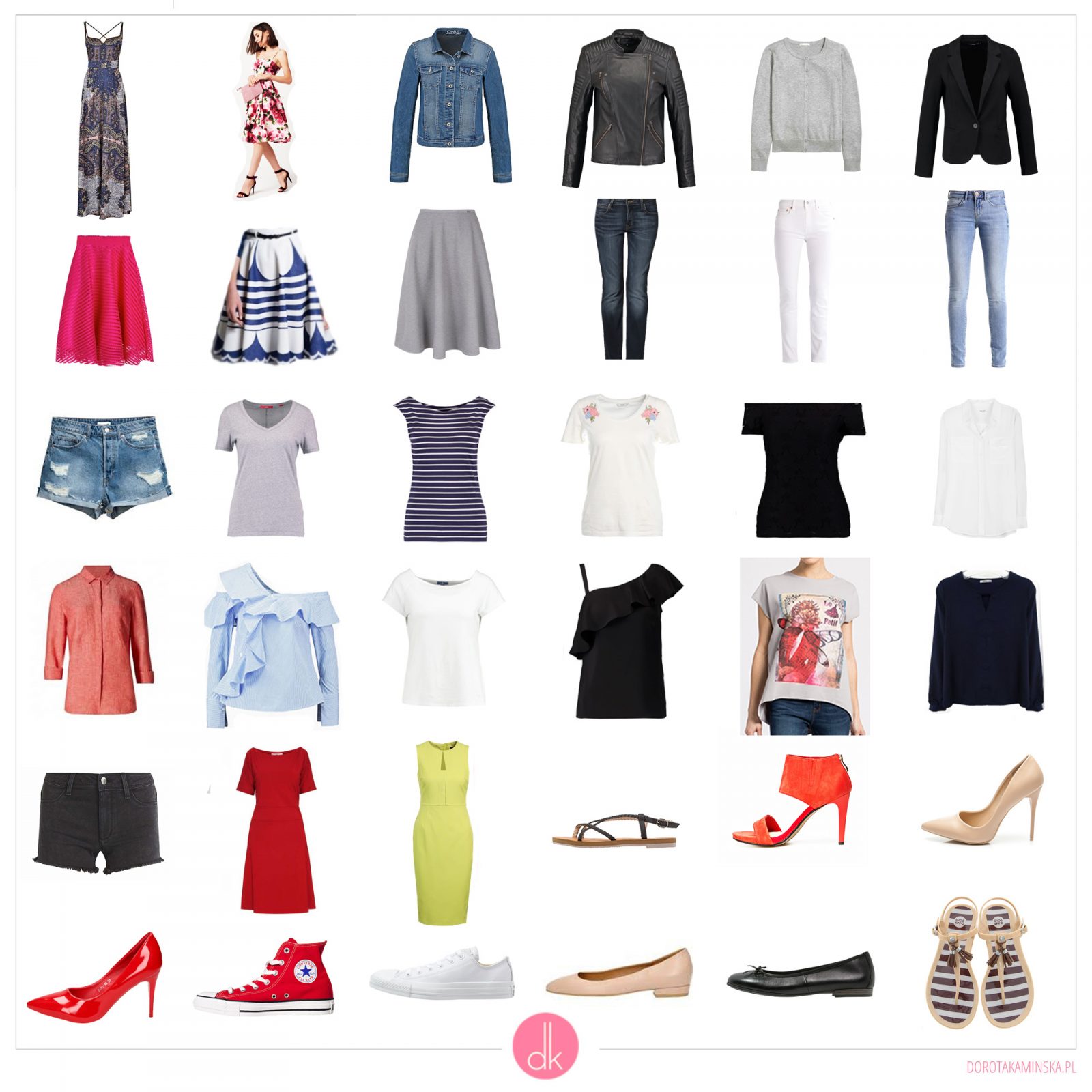 Garderoba kapsułowa na lato - letnia szafa minimalna