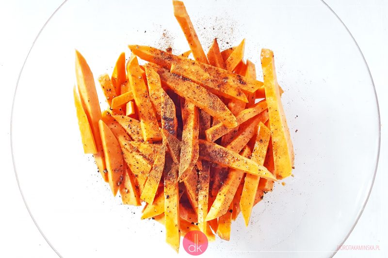 Frytki z batatów - przepis - krok 2