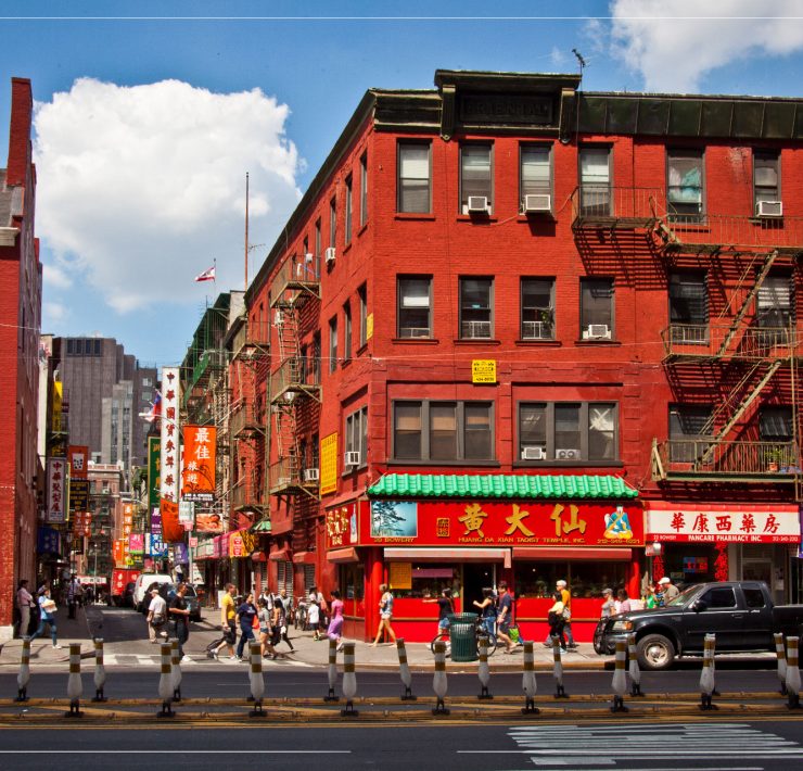Skrzyżowanie Pell Street i Bayard Street