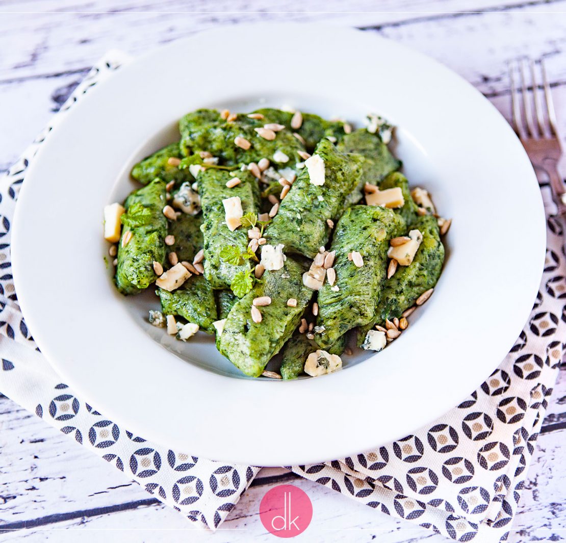 Kopytka ze szpinakiem