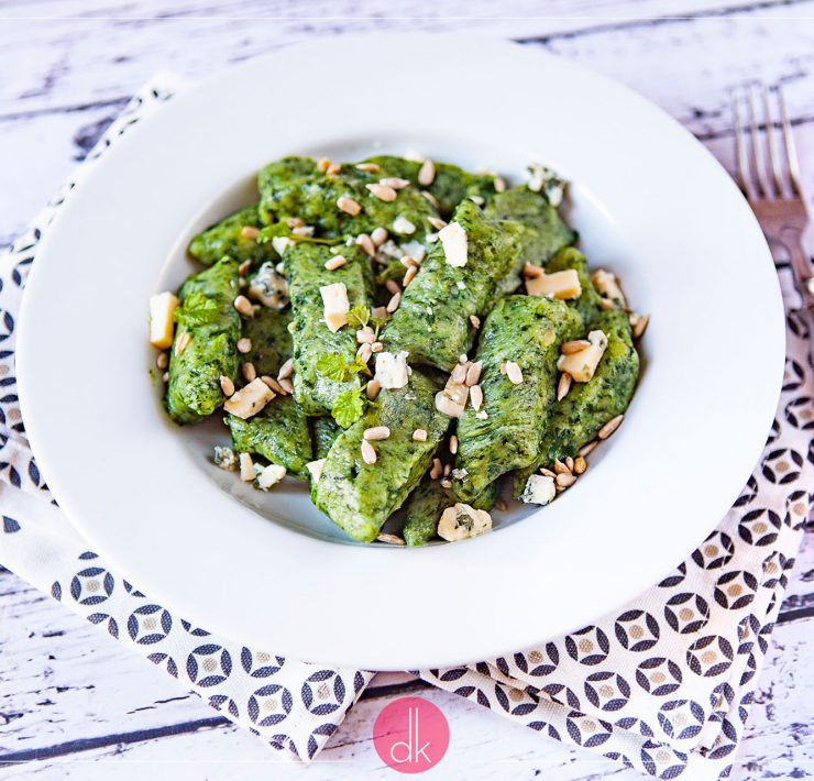 Kopytka ze szpinakiem